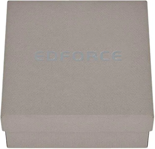 Vista 6 de Edforce Stainless Steel Collar con colgante de cruz de doble capa para hombre, cadena de caja de 24.0in