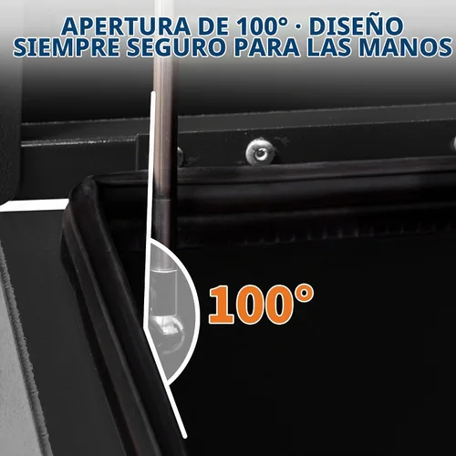 Vista 5 de Garvee Caja de herramientas de acero para camiones, resistente, con dos tapas, candado y resistente a la intemperie, ideal para camioneta, cama