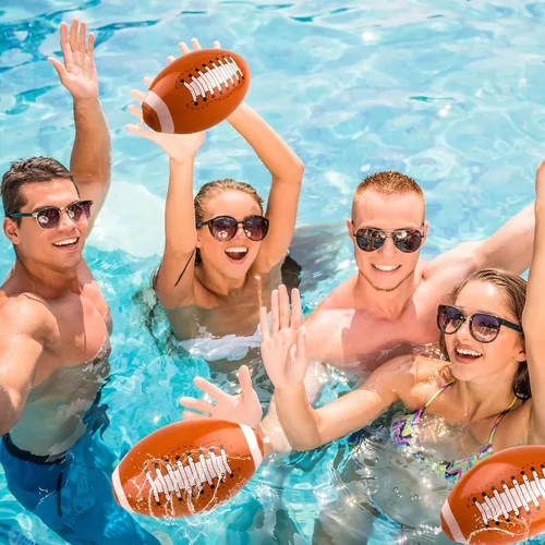 Vista 5 de Paquete de 30 pelotas inflables de fútbol de 16 pulgadas para inflar grandes pelotas de fútbol de playa inflables para verano, piscina, playa
