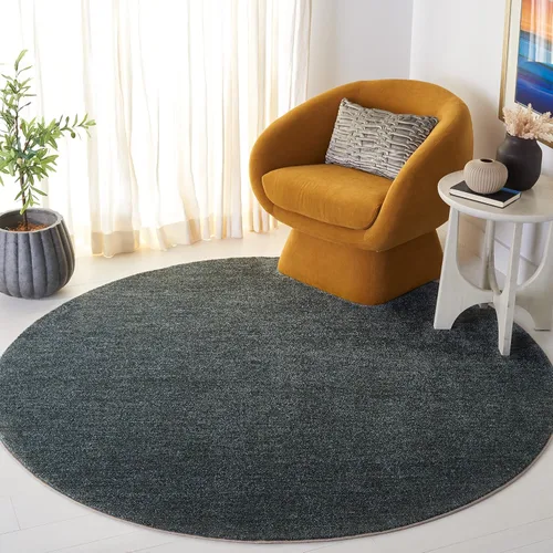 Vista 15 de SAFAVIEH Lasa Collection - Alfombra para pasillo, 2 pies 3 pulgadas x 8 pies, color azul y gris, diseño de flecos sólidos, no desprende pelusa