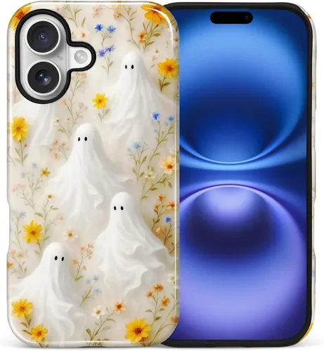 Vista 141 de Funda para iPhone 13 iPhone 14, a prueba de golpes, funda protectora híbrida de 2 capas, doble protección contra caídas, antiarañazos, diseño