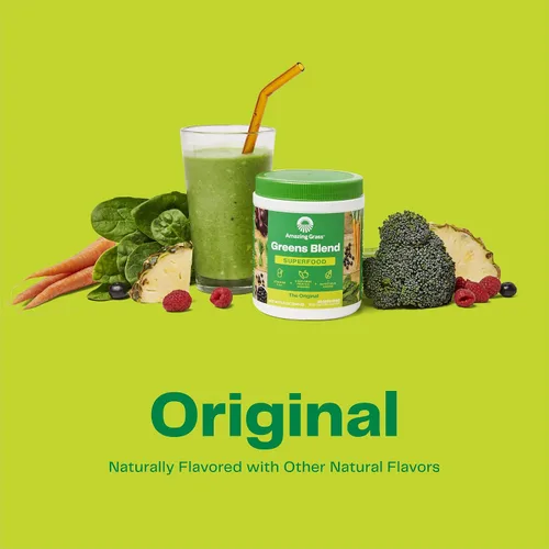 Vista 2 de Paquete de Polvo de Superalimento Verde Amazing Grass: Polvo Verde con Enzimas Digestivas y Probióticos, Espirulina Orgánica, Clorela y Polvo
