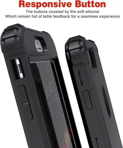 Vista 9 de IDweel Funda para iPhone 8 Plus, Funda para iPhone 7 Plus con Protector de Pantalla de Vidrio Templado, 3 en 1 Resistente a Golpes Delgada Híbrida