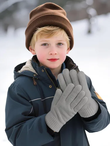 Vista 5 de Cooraby 3 pares de guantes de invierno para niños, gruesos y cálidos