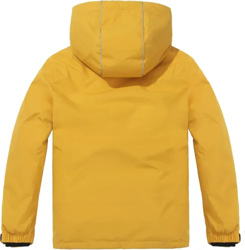 Vista 3 de Spmor Chaqueta de esquí impermeable con capucha para niños y niñas, abrigo de snowboard resistente al viento para la nieve
