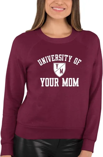 Vista 32 de Go All Out University of Your Mom - Sudadera con cuello redondo para hombre