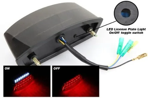 Vista 3 de Luces traseras LED secuenciales integradas Lente humo V2 para 1994-2008 Ducati Monster
