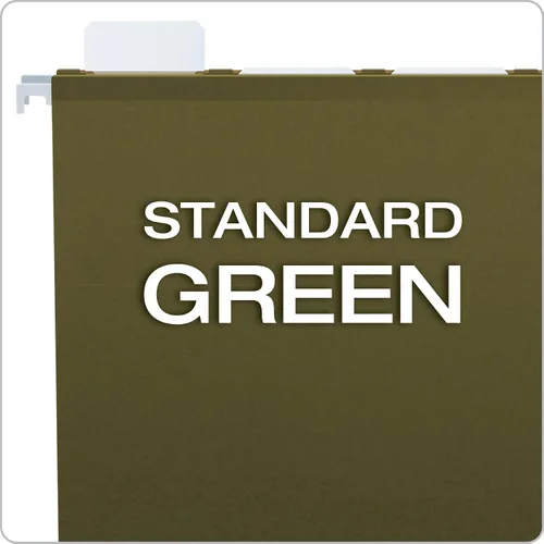 Vista 4 de Pendaflex Ready-Tab Reinforced Hanging File Folders, Letter Size, Standard Green, 3 Tab 25/BX (42620) (Pack of 10)