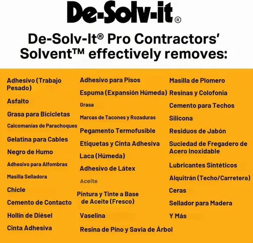 Vista 6 de Orange-Sol De-Solv-it® Pro Contractors Solvent™, aerosol removedor de adhesivo versátil, 12 onzas, paquete de 1