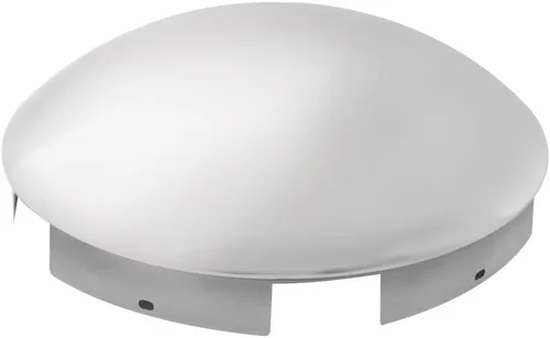 Vista 4 de Grand General 10742 - Tapa de cubo de cono delantero cromado con borde de 1 pulgada y 4 muescas pares