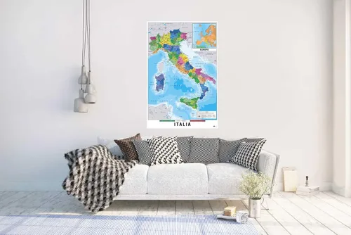 Vista 2 de Grupo Erik - Póster de mapa de Italia, 24.0 x 36.0 in
