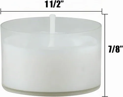 Vista 6 de Stonebriar - Paquete de 192 velas de té blancas sin perfume, tiempo de combustión extendido de 6 a 7 horas, taza transparente