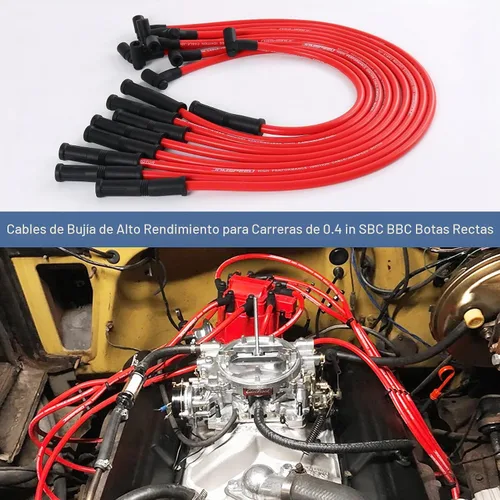 Vista 7 de Distribuidor HEI con cables de bujía de repuesto para Chevy SBC 350 BBC 454