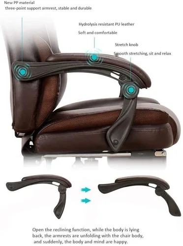 Vista 4 de Diseño de moda toda la tela completa de malla multifuncional cómoda silla de oficina ergonómica