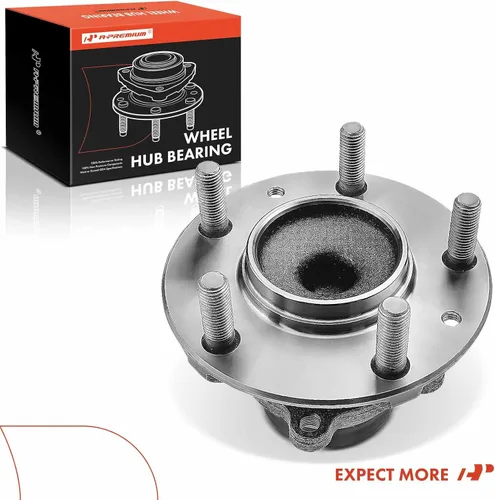 Vista 9 de A-Premium Cojinete de rueda delantera y conjunto de cubo con 5 lengüetas compatible con Mazda MX-5 Miata 2006-2015, solo ABS de 4 ruedas