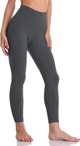 Vista 4 de YUNOGA - Pantalones de yoga ultrasuaves de talle alto y sin costuras para mujer, con control de abdomen
