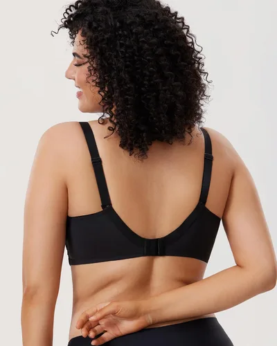 Vista 4 de DELIMIRA - Brasier de encaje con aros, de cobertura completa, sin forro, talla extra grande para mujer, hasta J