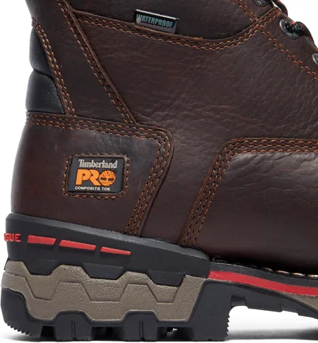 Vista 7 de Timberland PRO Botas de trabajo impermeables para hombre, modelo Boondock, ST café Tumbled L