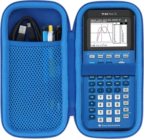 Vista 17 de Lebakort Funda rígida compatible con Texas Instruments TI-84 Plus CE/TI-84 Plus/TI-84 Evo/TI-Nspire CX II CAS/TI-Nspire CX II/TI-83 Estuche Iris
