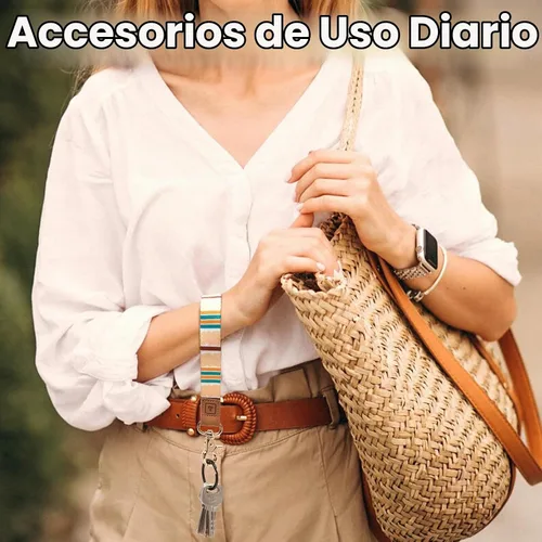 Vista 3 de MNGARISTA Keychain Wristlet Key Chains Women Cute Keychain Wallet Key Chain Triángulo geométrico.