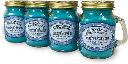 Vista 30 de Grandma's Kitchen - Mini vela perfumada en tarro Mason de Our Own Candle Company, 3.5 onzas (paquete de 4)