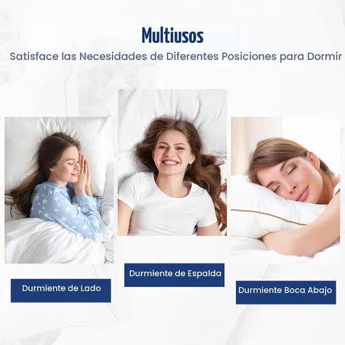 Vista 7 de puredown® Almohadas de Plumas y Plumón de Ganso Tamaño Estándar Juego de 2, Almohada de Cama Suave y Esponjosa para Dormir con Funda de Algodón