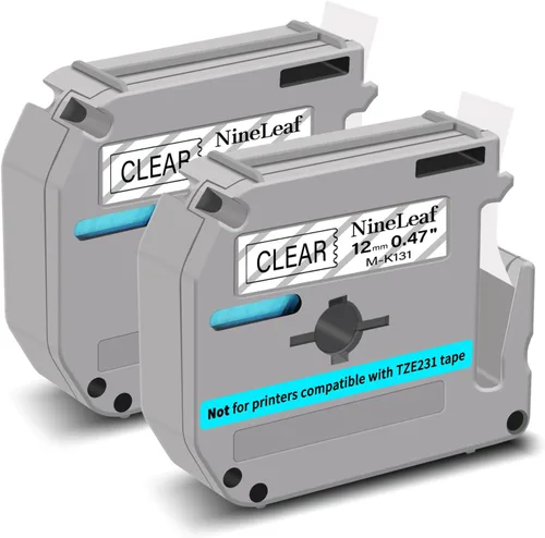 Vista 34 de NineLeaf Cinta de etiquetas de repuesto compatible para Brother P-Touch M-Tape M521 MK521 M-K521 funciona con Ptouch PT-M95 PT-90 PT70 PT-65 PT85