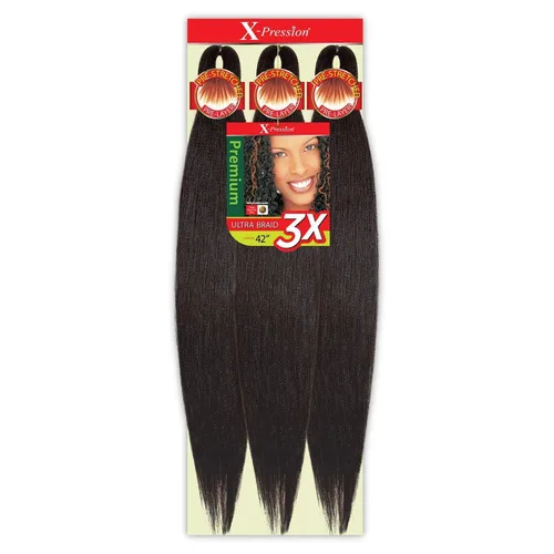Vista 6 de Outre X-Pression Braid - Trenza preestirada de 42 pulgadas 3X (paquete de 2, 2T1B/130S)