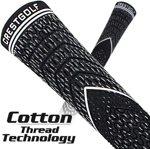 Vista 2 de Crestgolf Agarres de golf multicompuestos, tamaño estándar/medio, tecnología de hilo de control para todo tipo de clima, combinación de goma