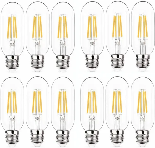 Vista 7 de NOTOC foco LED E26 de 4 W, equivalente a 40 W, foco tubular E26 no regulable luz cálida diurna 4000 K, foco de filamento Edison antiguo