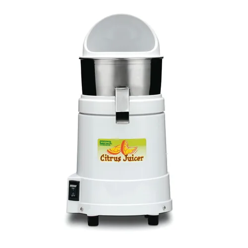 Vista 6 de Waring Commercial BJ120C Exprimidor Compacto de Cítricos, 120V, Enchufe 5-15P, Blanco, 34 Onzas