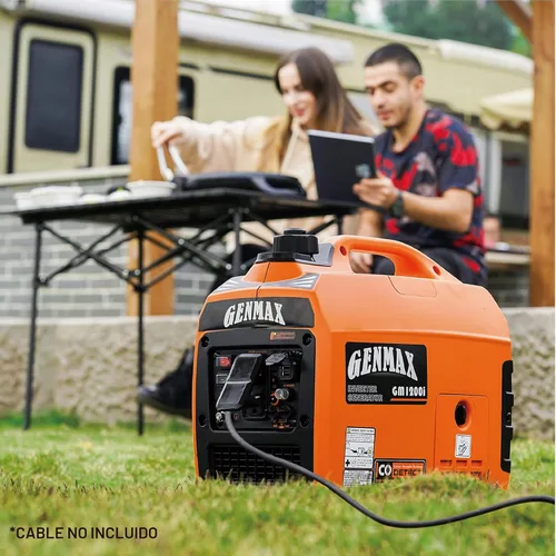 Vista 7 de GENMAX Generador portátil, motor de gas ultra silencioso de 1200 W, cumple con la EPA, función de modo ecológico, ultraligero para uso doméstico