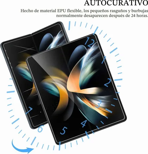 Vista 3 de Fotbor [Paquete de 2] Protectores de pantalla para Samsung Galaxy Z Fold 4, película protectora EPU flexible y suave para pantalla
