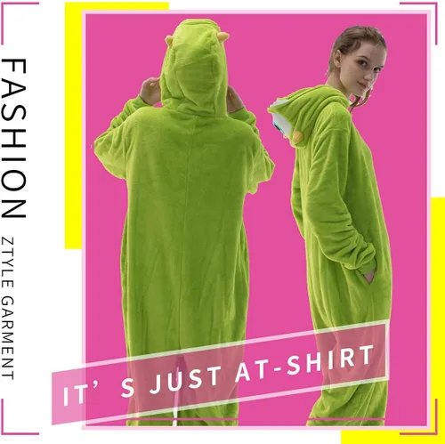 Vista 7 de COSUSKET Snug Fit Unisex Adult Onesie Pajamas, Flannel Cosplay Animal One Piece Halloween Costume Sleepwear Homewear