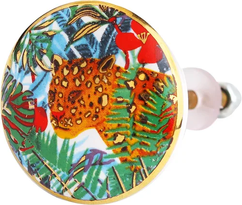 Vista 21 de Indian Shelf Tiradores decorativos de cerámica blanca con diseño de flores, pomos para cajones, tiradores de gabinete, accesorios modernos