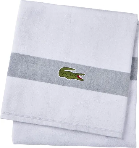 Vista 6 de Lacoste Logo Toalla de baño, 100% algodón, 650 GSM, 30"x52", Orangeade