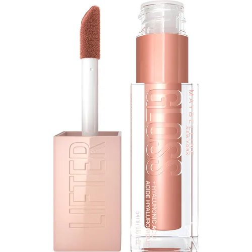 Vista 22 de Maybelline Lifter Gloss, Brillo de Labios Hidratante con Ácido Hialurónico, Alto Brillo para Labios Más Llenos, Perla, Perla Plateada Transparente