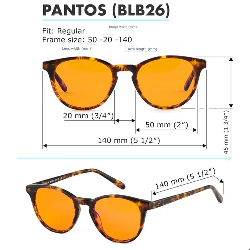 Vista 9 de Orange Blue Light Blocking Glasses for Better Sleep - 99.5% Premium Acetate Migraine Glasses for Women & Men