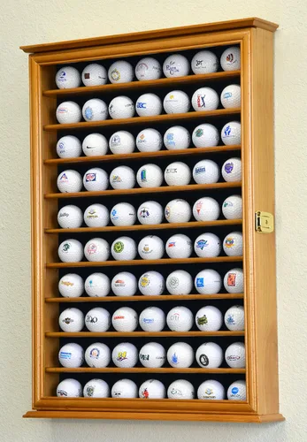 Vista 6 de 70 pelotas de golf vitrina gabinete pared soporte w/98% protección UV