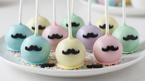 Vista 9 de NCS Gránulos comestibles de caramelo en forma de bigote jumbo – Decoración de cupcakes, pasteles y galletas, 7 onzas