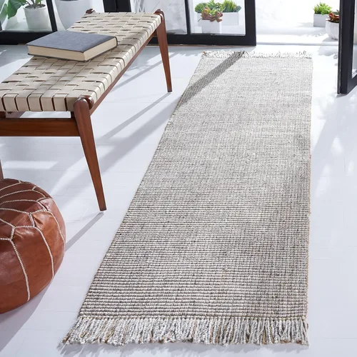 Vista 10 de SAFAVIEH Natural Fiber Collection - Alfombra decorativa de 2 x 3 pies, carbón y natural, yute tejido a mano, ideal para zonas de alto tráfico