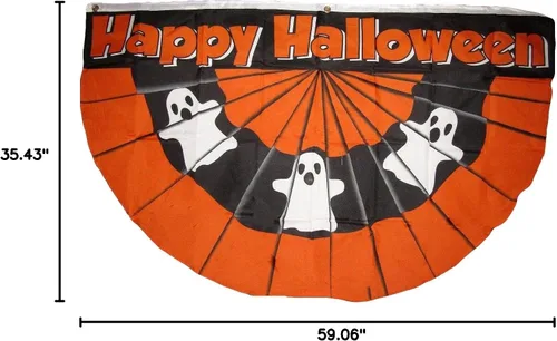 Vista 4 de Trade Winds Bandera de 3 x 5 pulgadas, diseño de fantasmas de fantasmas y fantasmas de 3 x 5 pies, ojales prémium resistentes a la decoloración