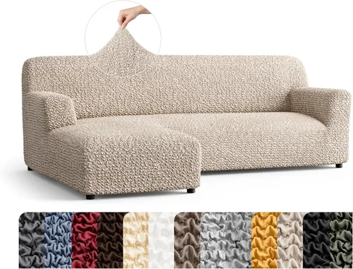 Vista 38 de PAULATO BY GA.I.CO. Funda de Sofá Seccional - Funda para Sofá en Forma de L con Chaise - Fundas Lavables para Sofá Esquinero - Funda Elástica