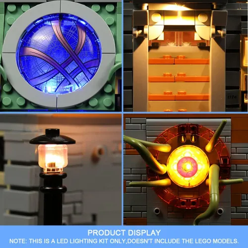 Vista 3 de Kit de luces LED para Sanctum Sanctorum, iluminación de bricolaje compatible con juego de construcción modular 76218 (sin modelo), luz decorativa