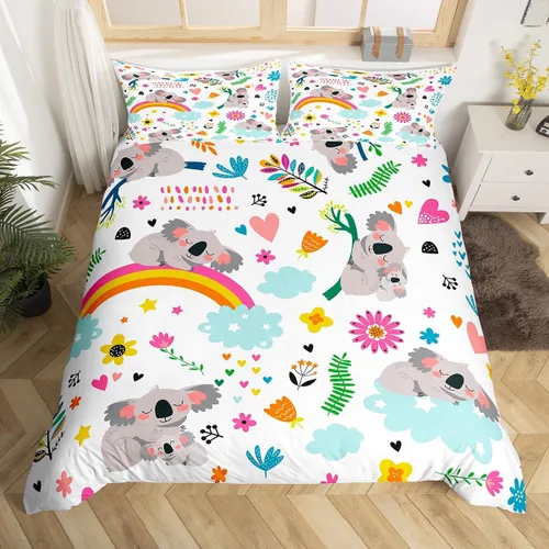 Vista 15 de Erosebridal Juego de ropa de cama para niños de construcción tamaño individual para niños, cubierta de edredón para camiones excavadoras, juego