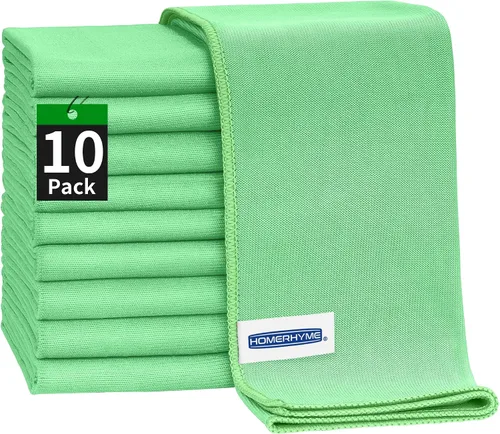 Vista 12 de Paño de limpieza de microfibra – Paquete de 6 paños de limpieza de lentes, trapos de limpieza de ventanas de 16 x 14 pulgadas, paños de pulido sin