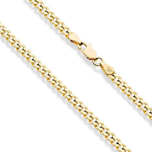 Vista 2 de Miabella Tobillera de cadena de eslabones cubanos de plata de ley 925 sólida de 0.138in con corte de diamante para mujer, fabricada en Italia