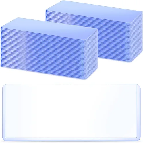 Vista 7 de Sepamoon 30 fundas para billetes de dólar, 6.9 x 2.95 pulgadas, fundas de plástico duro transparente para billetes, impermeables, soporte