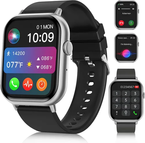 Vista 8 de Relojes inteligentes para hombres y mujeres (respuesta/hacer llamadas), 2.01 pulgadas, pantalla HD, reloj de seguimiento de actividad física