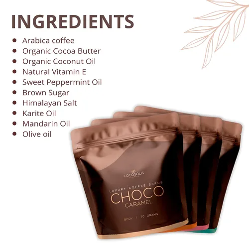 Vista 5 de COCOSOLIS Juego de 4 paquetes de café arábica, aceites esenciales naturales, los exfoliantes orgánicos perfectos para tu cara y cuerpo, exfoliante